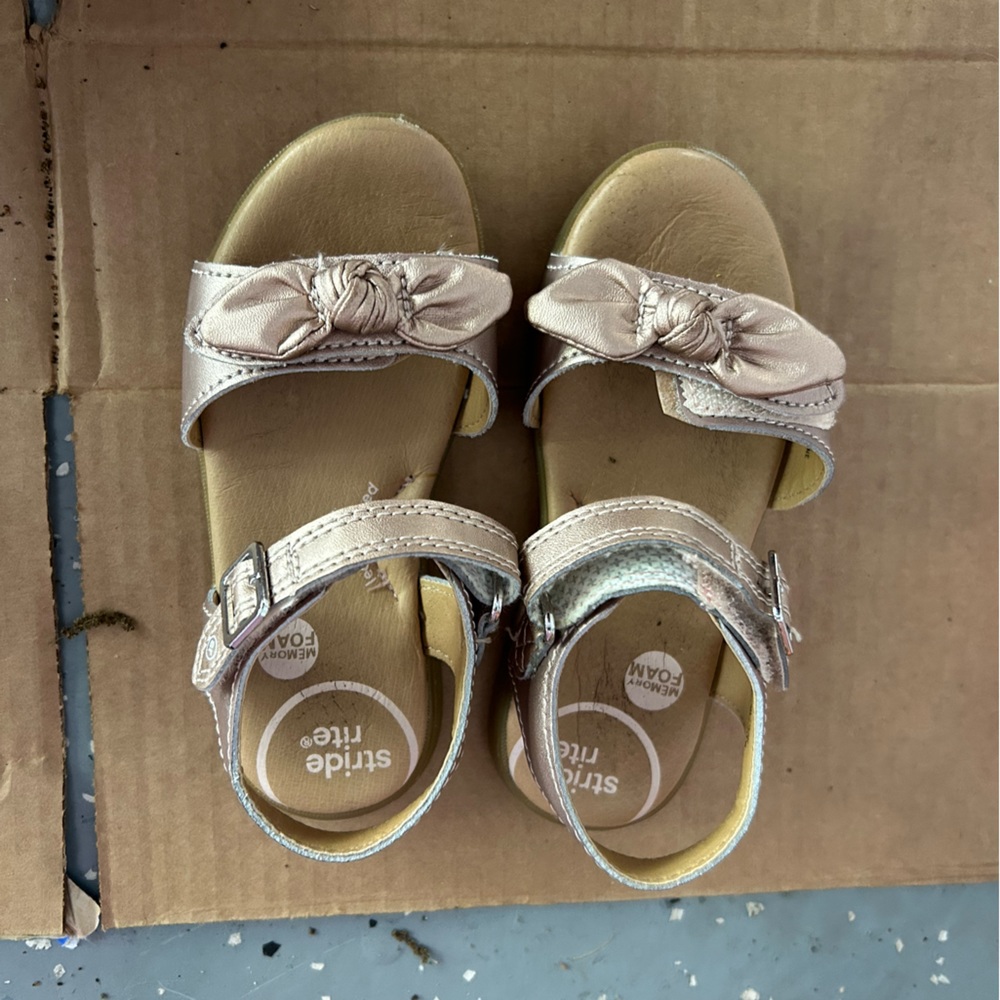 Rose Gold toddler sandal with Bow
